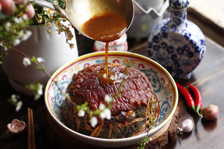 Đặc sản khâu nhục hấp dẫn. Ảnh: Sưu tầm