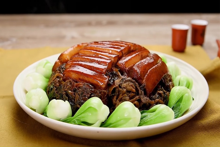 Thành quả sau khi hấp chín nhiều giờ. Ảnh: Sưu tầm