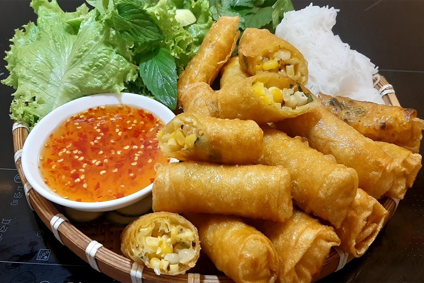 Ram bắp giòn rụm. Ảnh: sưu tầm