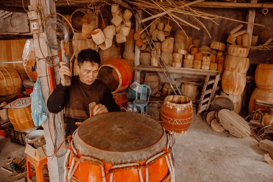 Về thăm làng nghề trống Đọi Tam. Ảnh: Sưu tầm