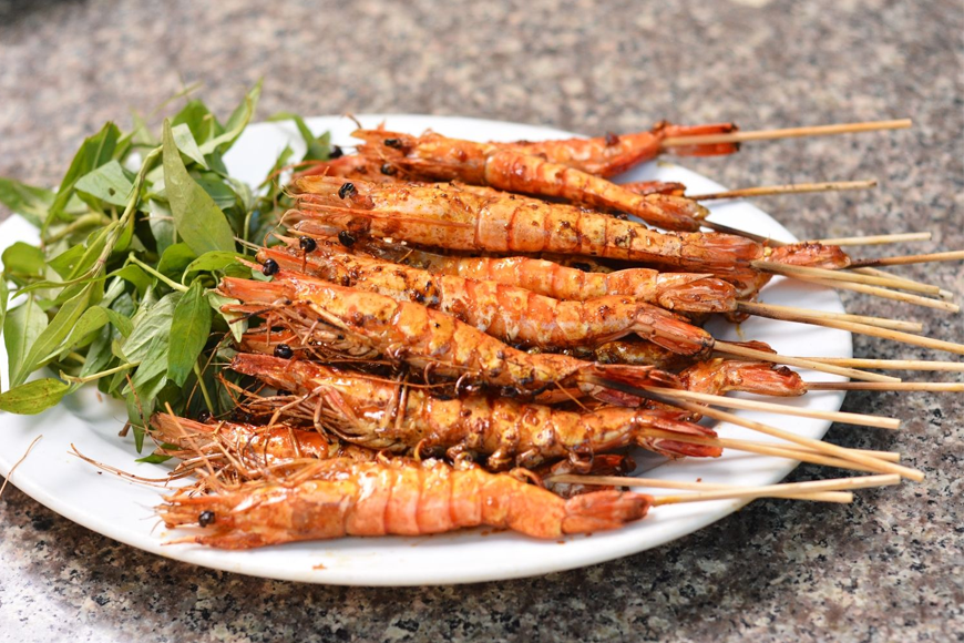 Tôm nướng thơm ngon. Ảnh: Sưu tầm