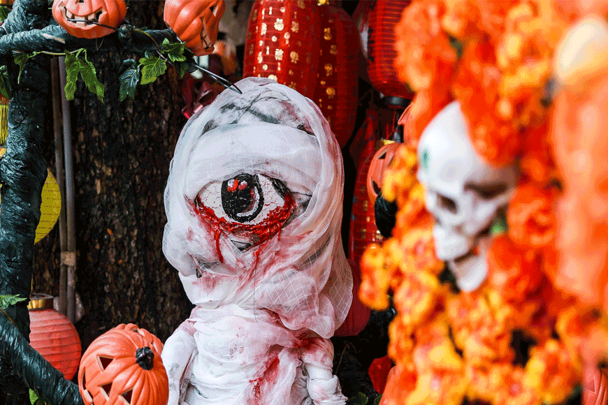 Không khí Halloween tại phố Hàng Mã. Ảnh: Sưu tầm