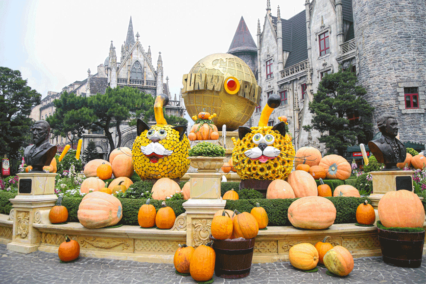 Không khí Halloween trên đỉnh Bà Nà Hills. Ảnh: Sưu tầm